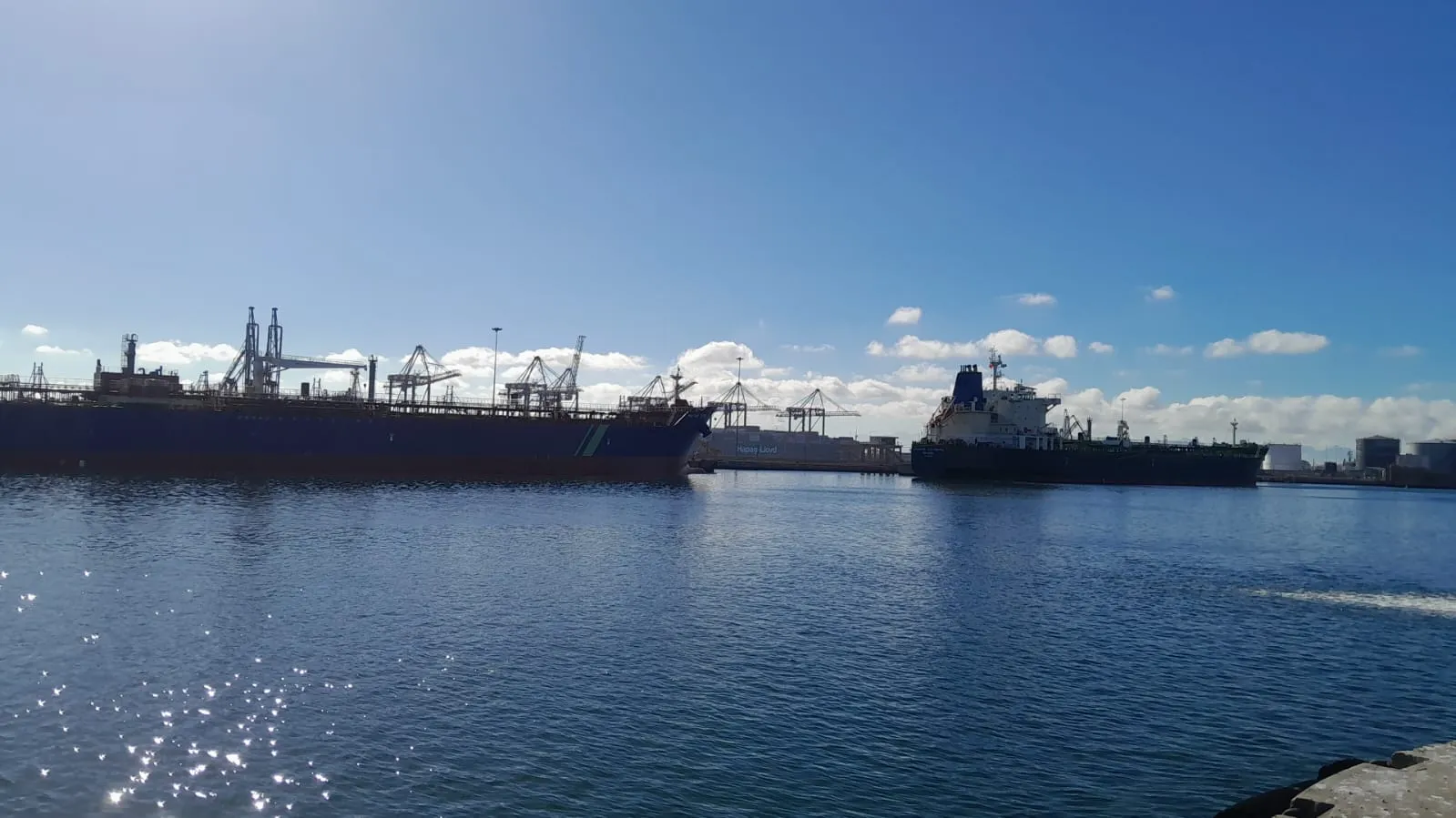 Vessels anchored at port